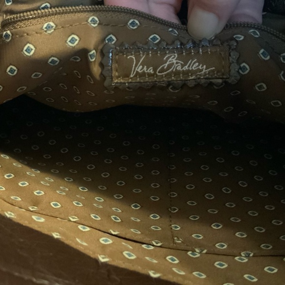 Vera Bradley Dual Strap Quilted Plaid Shoulder Bag Red, Blue, Tan - Picture 7 of 15